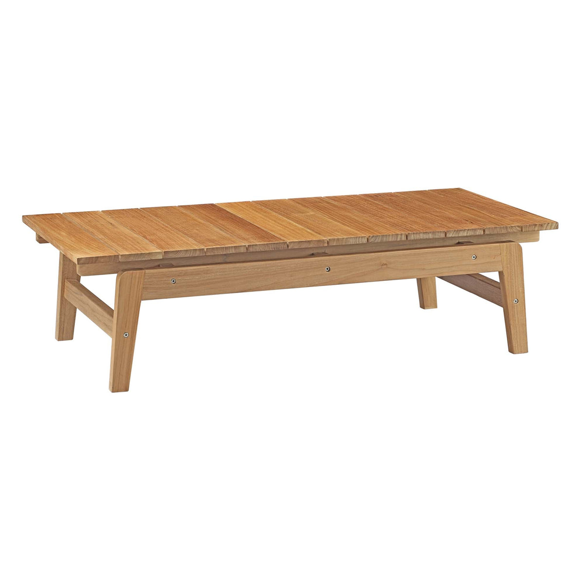 Bayport 6 Piece Outdoor Patio Teak Set table in natural teak wood finish on Tampa Home & Garden Store