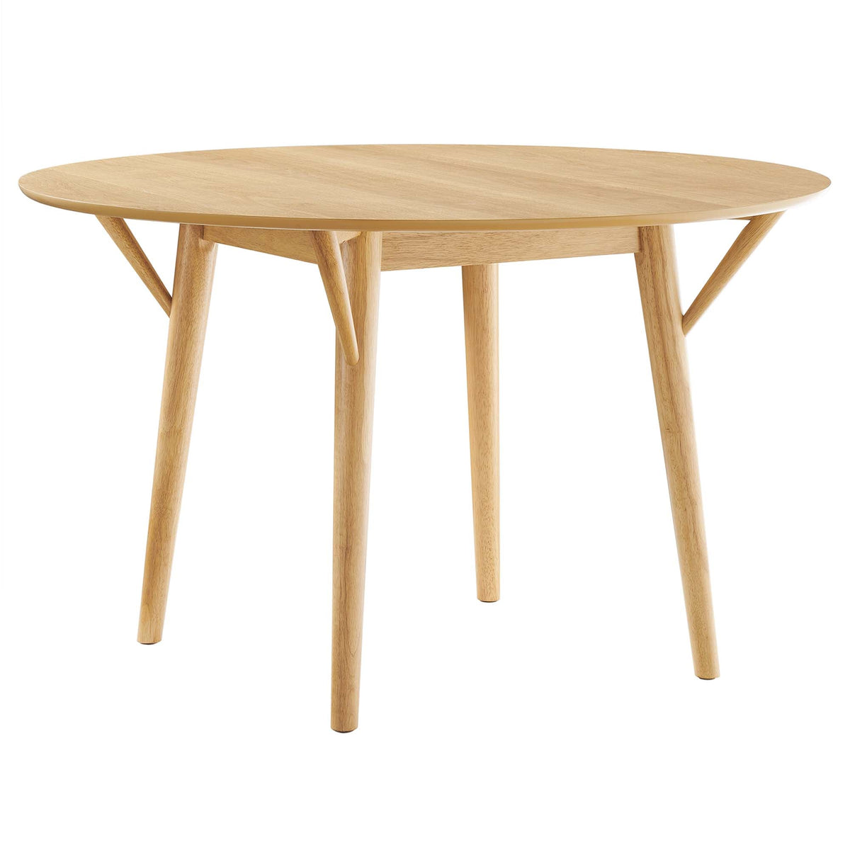 Gallant 47in Round Dining Table by Modway, natural oak round tabletop with tapered legs on Tampa Home & Garden Store