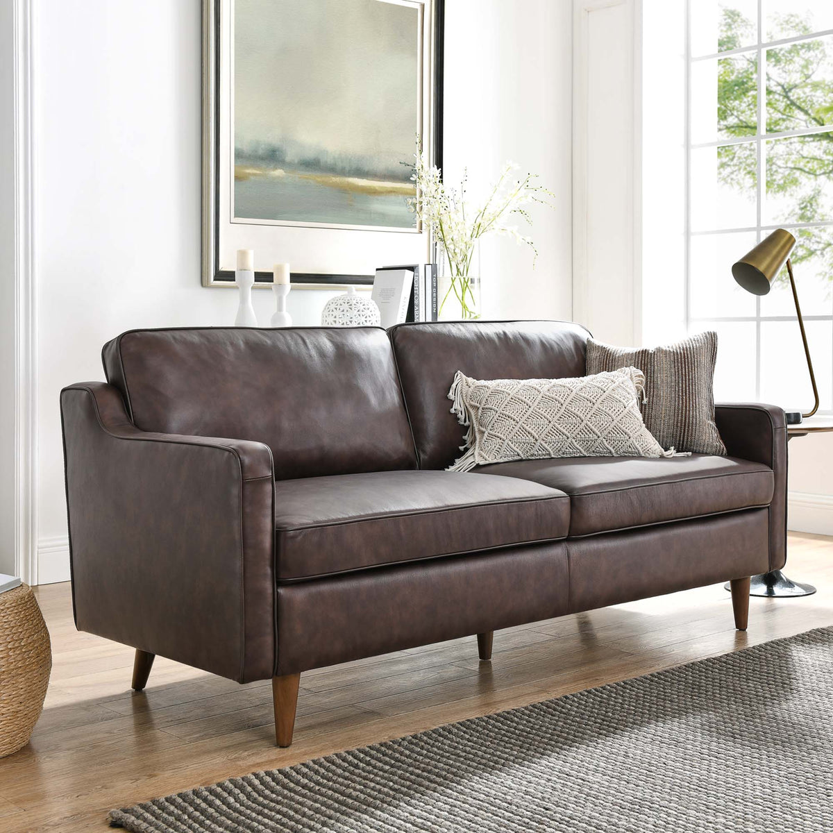 Modway Impart Genuine Leather Two Seater Sofa