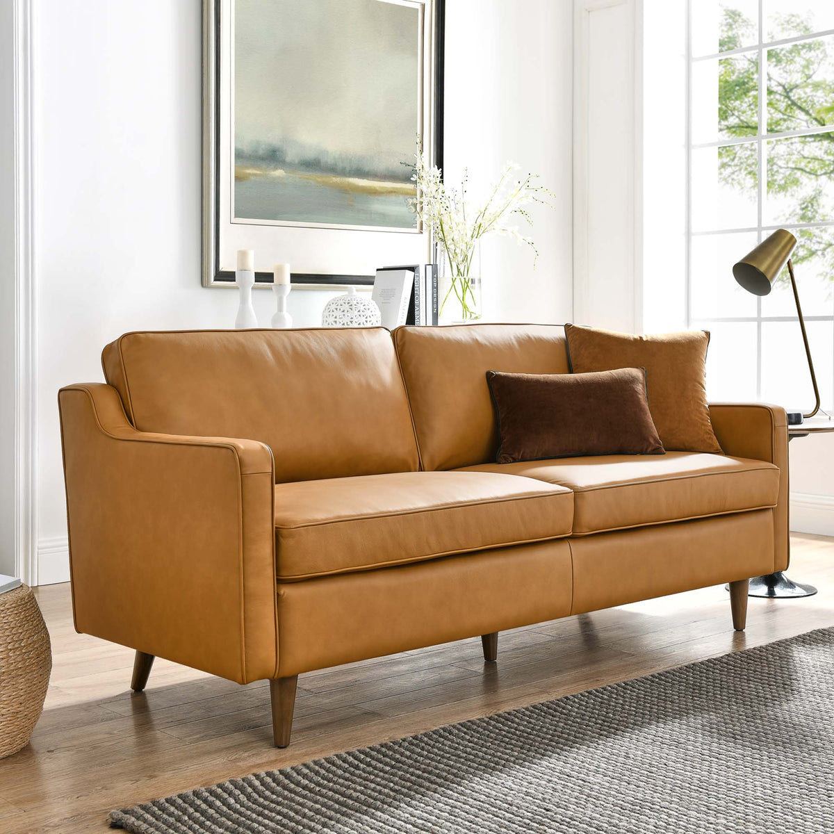 Modway Impart Genuine Leather Two Seater Sofa