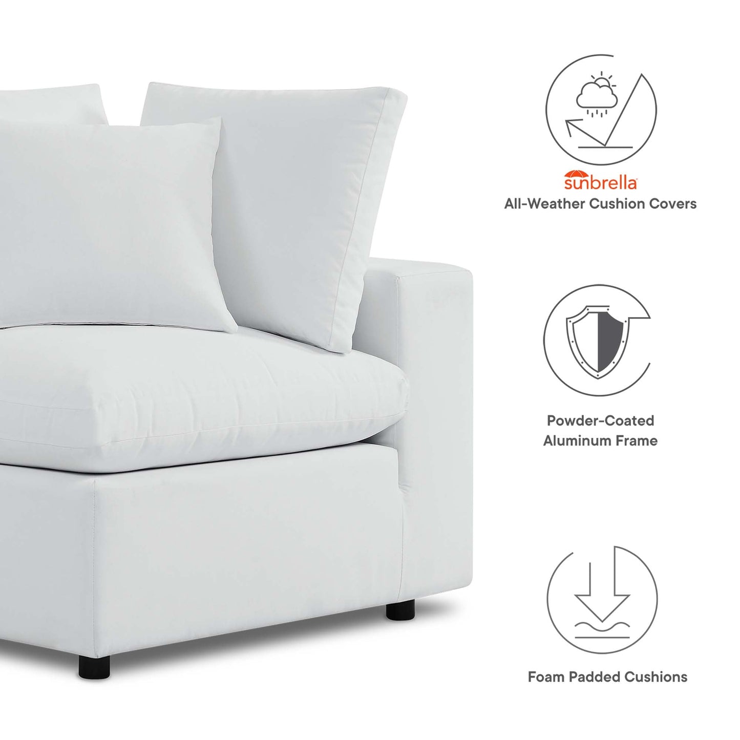 Commix Sunbrella Patio Loveseat by Modway