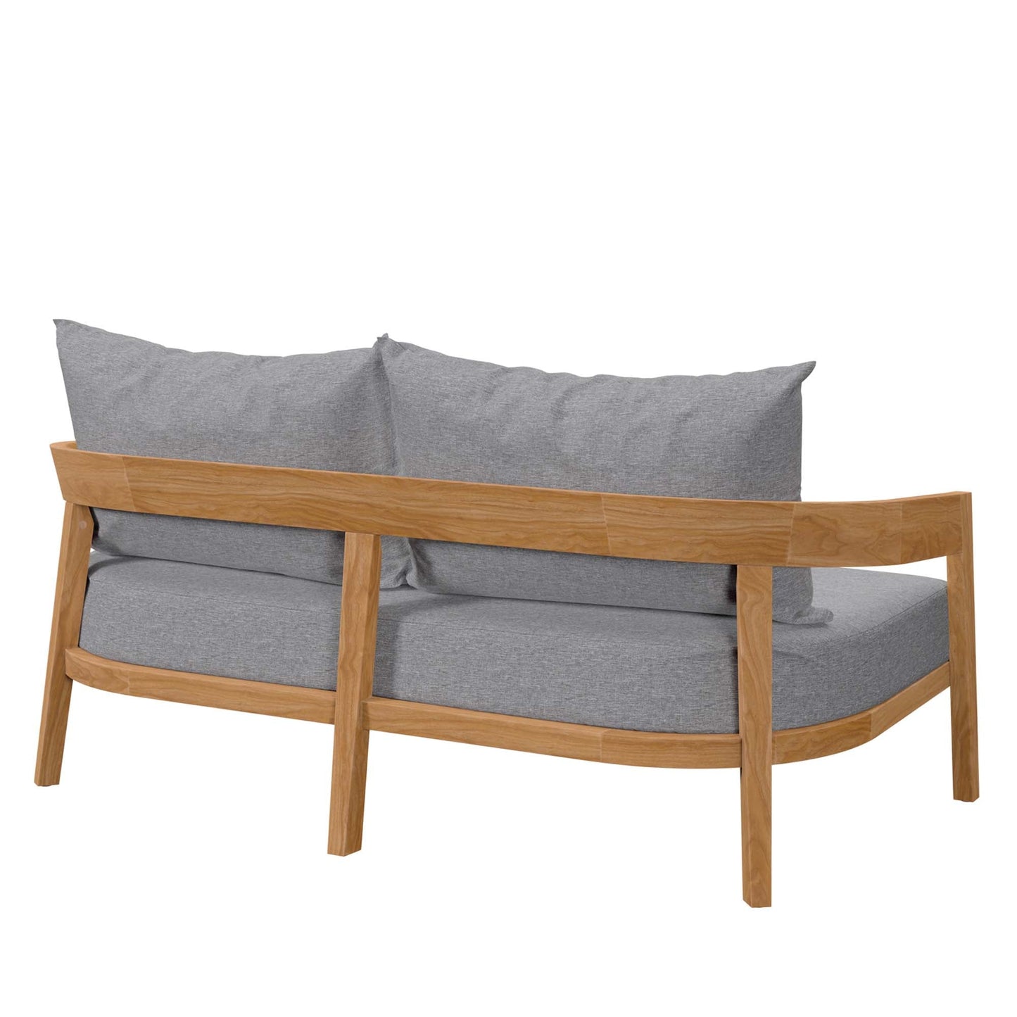 Modway Brisbane Teak And Outdoor Loveseat