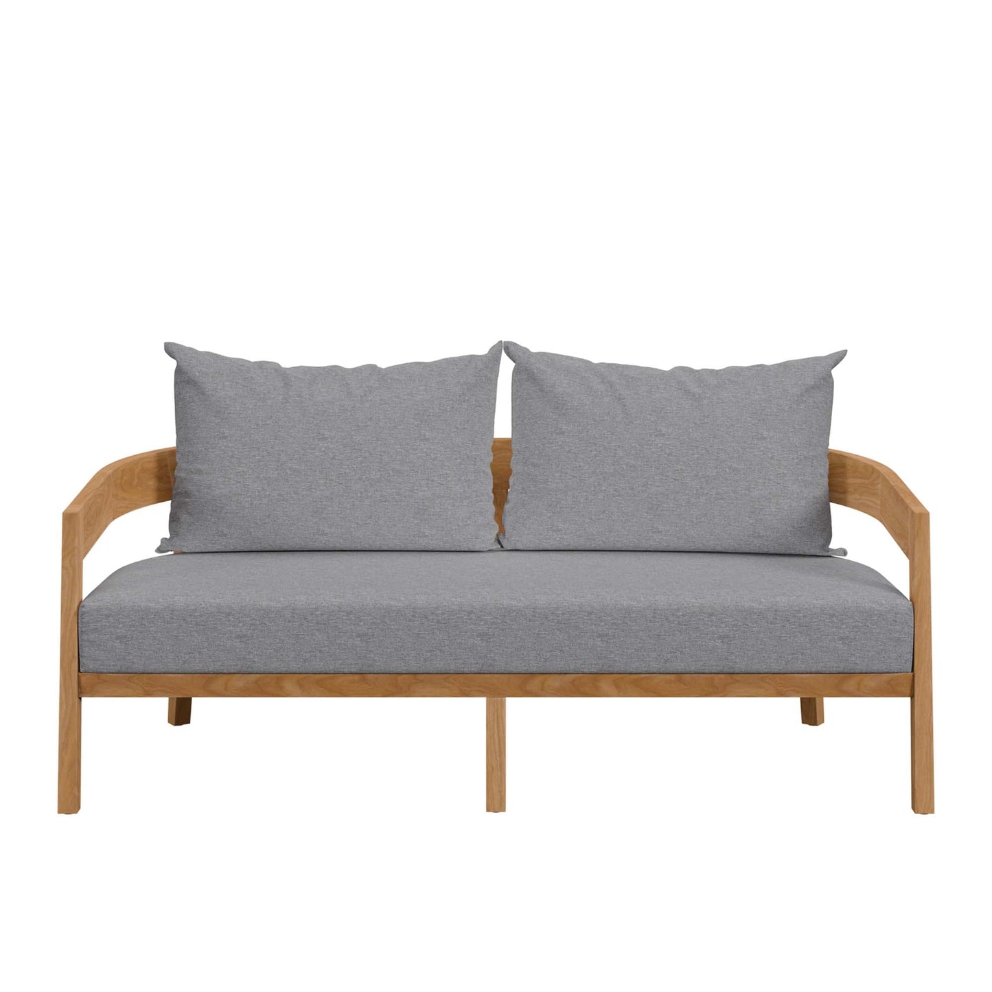 Modway Brisbane Teak And Outdoor Loveseat