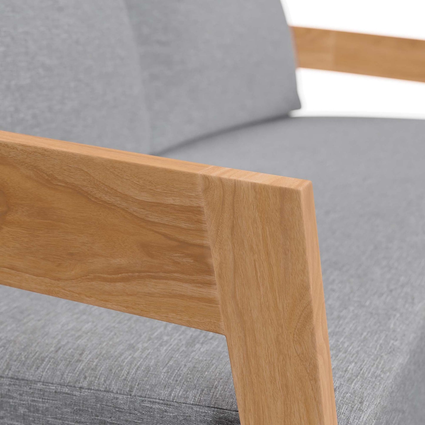 Modway Brisbane Teak And Outdoor Loveseat