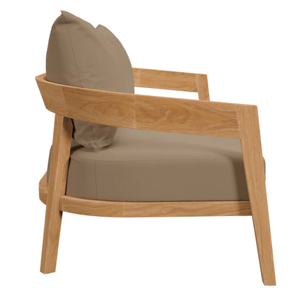 Modway Brisbane Teak And Outdoor Loveseat