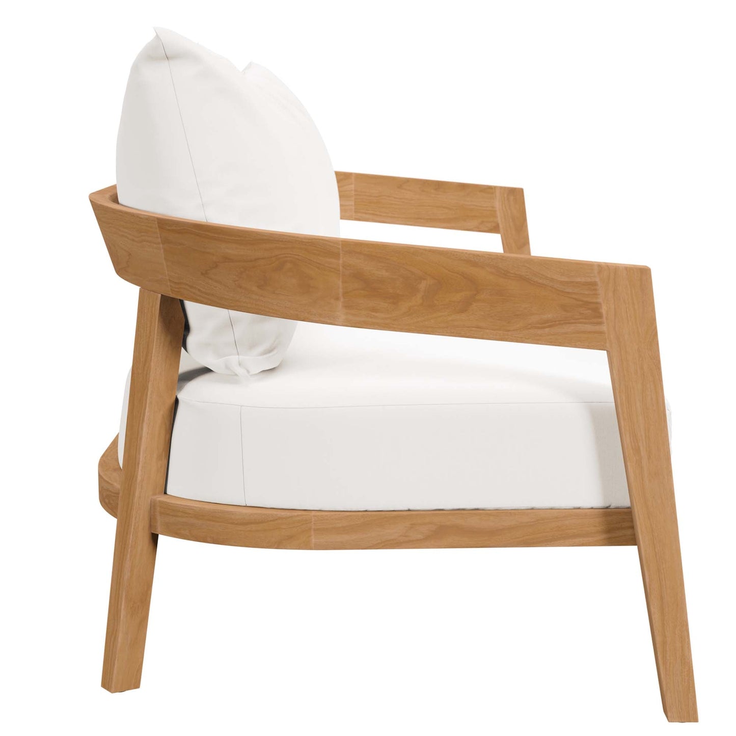 Modway Brisbane Teak And Outdoor Loveseat