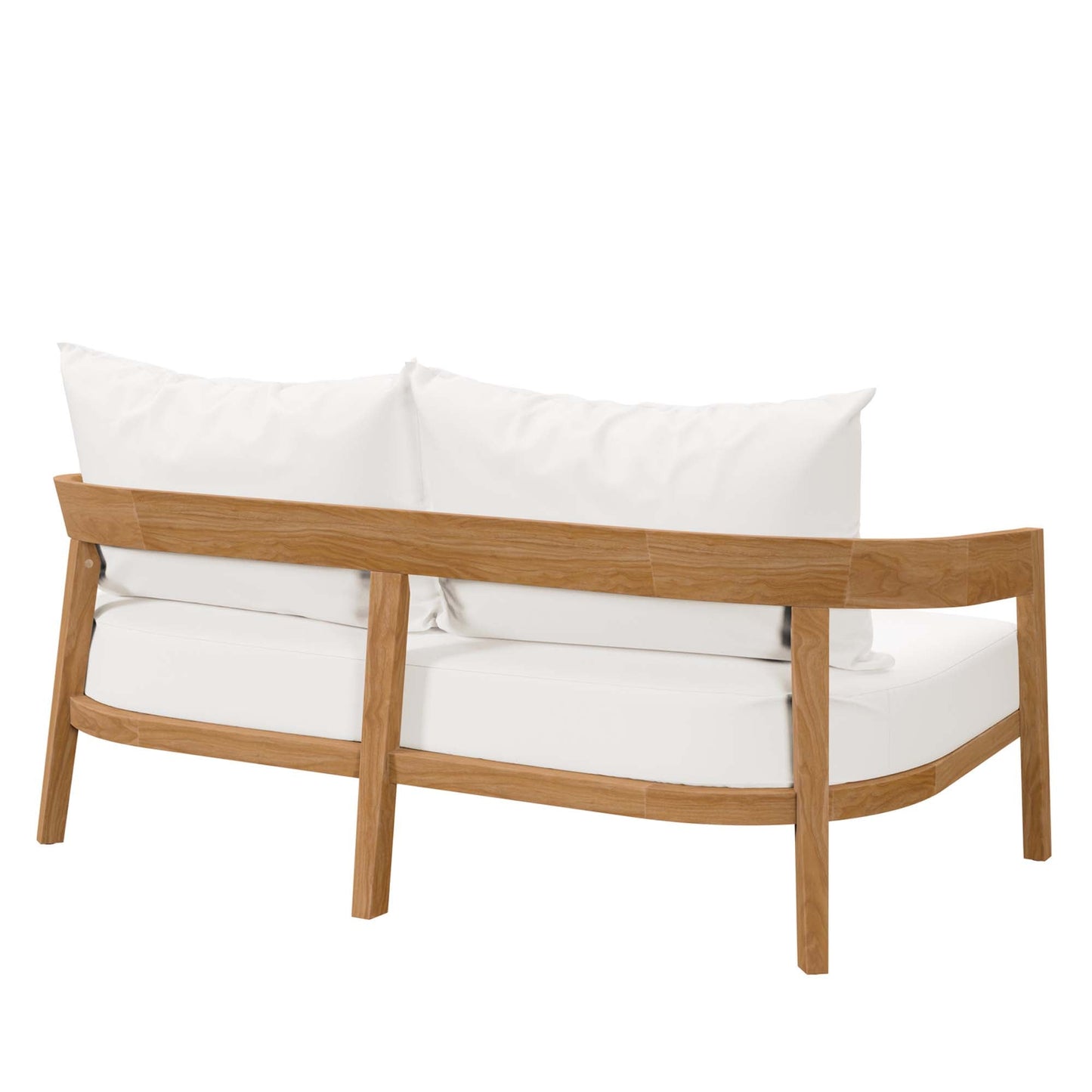 Modway Brisbane Teak And Outdoor Loveseat