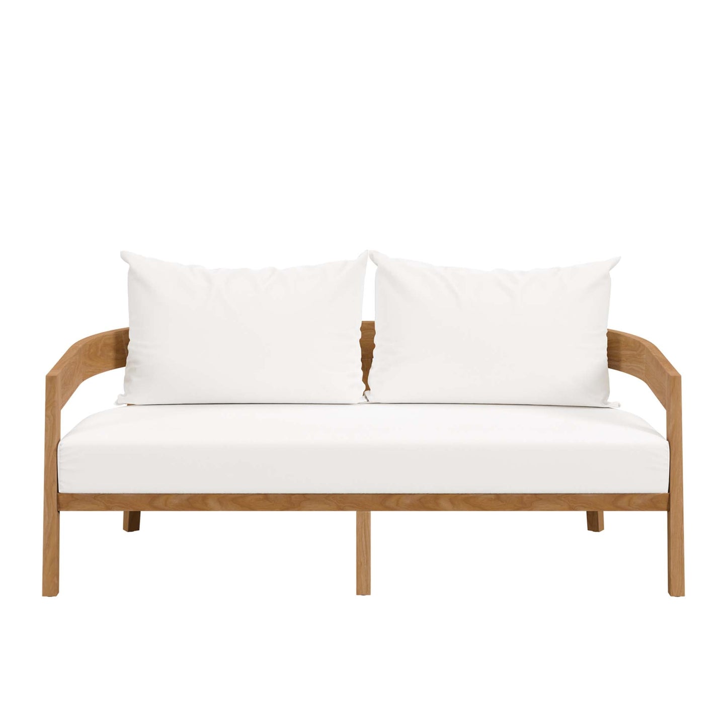 Modway Brisbane Teak And Outdoor Loveseat