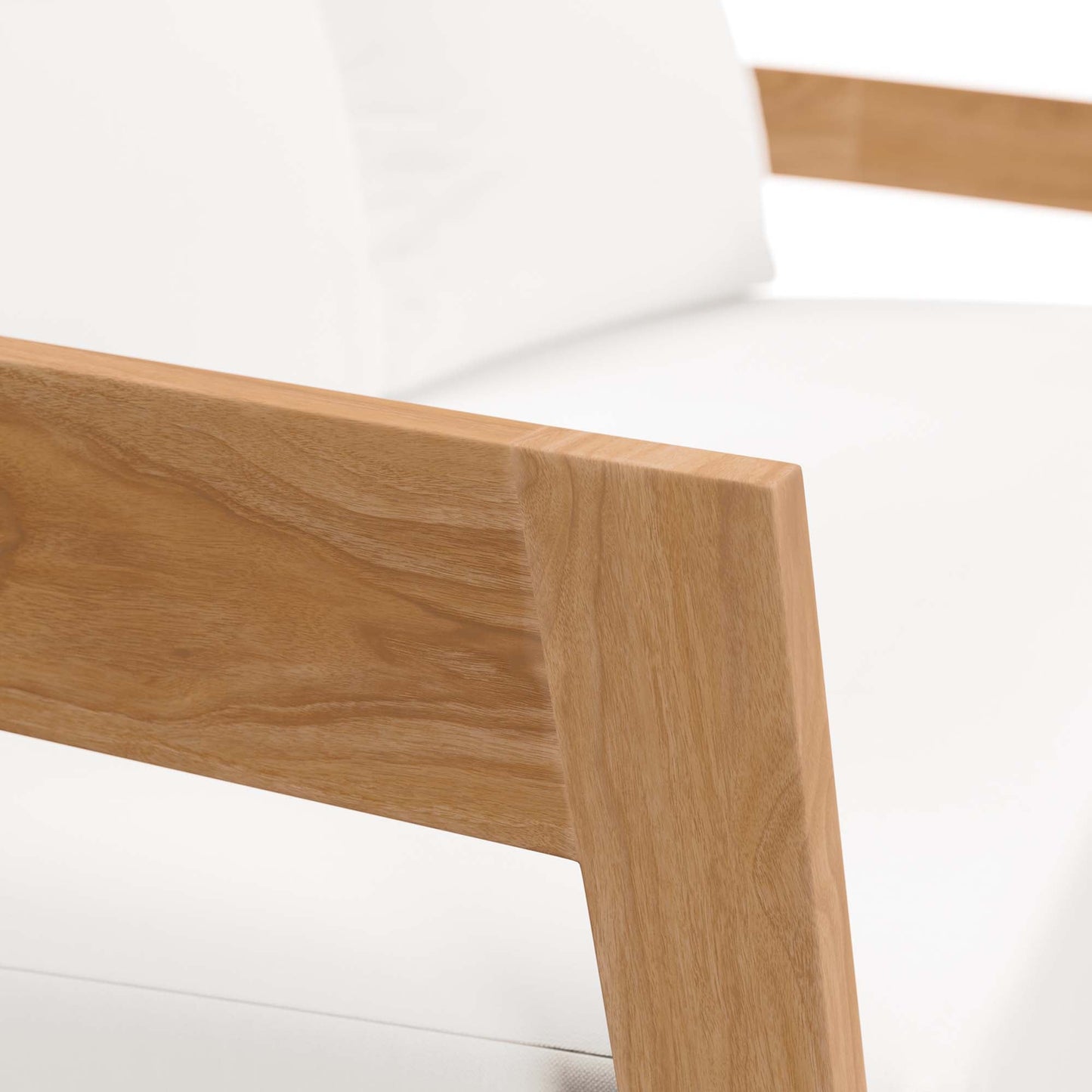 Modway Brisbane Teak And Outdoor Loveseat