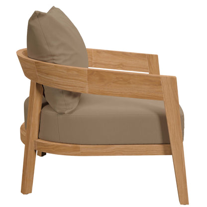 Brisbane Teak Wood Outdoor Patio Armchair with beige cushion by Modway on Tampa Home & Garden Store