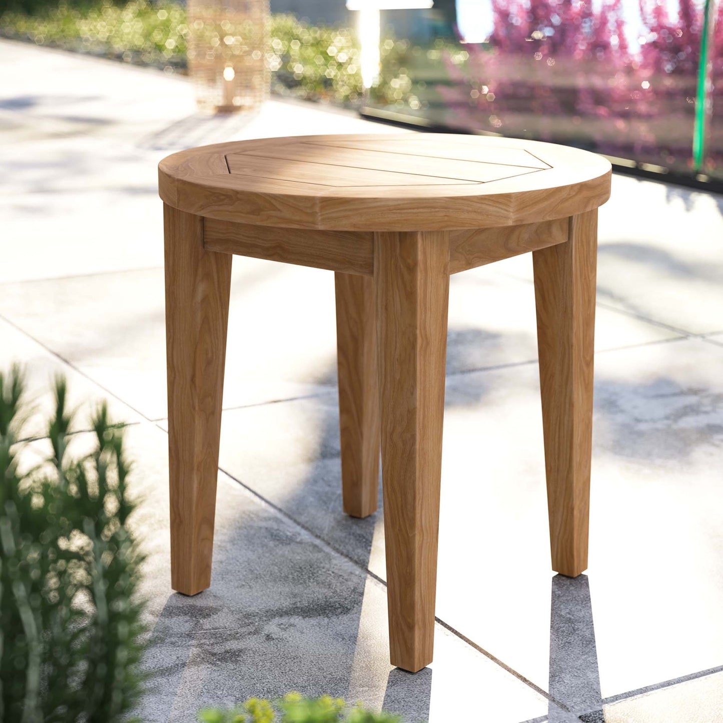 Brisbane Teak and Outdoor Patio Side Table