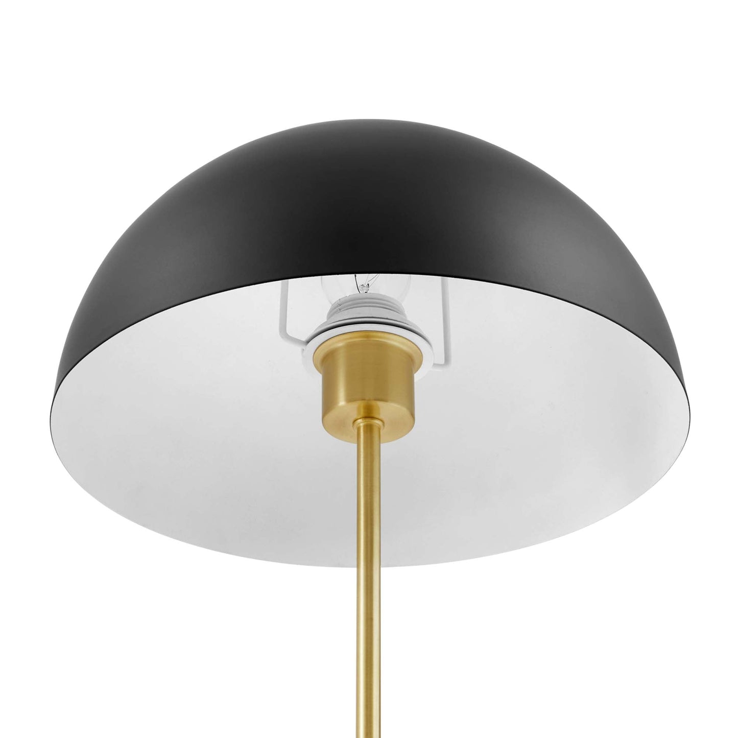 Ideal Metal Table Lamp by Modway with black metal shade and brass stem on Tampa Home & Garden Store
