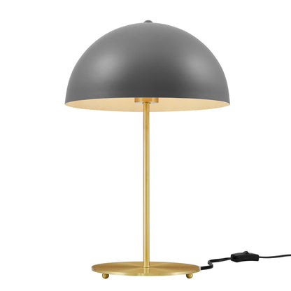 Ideal Metal Table Lamp by Modway with dark gray dome shade and gold-tone base on Tampa Home & Garden Store