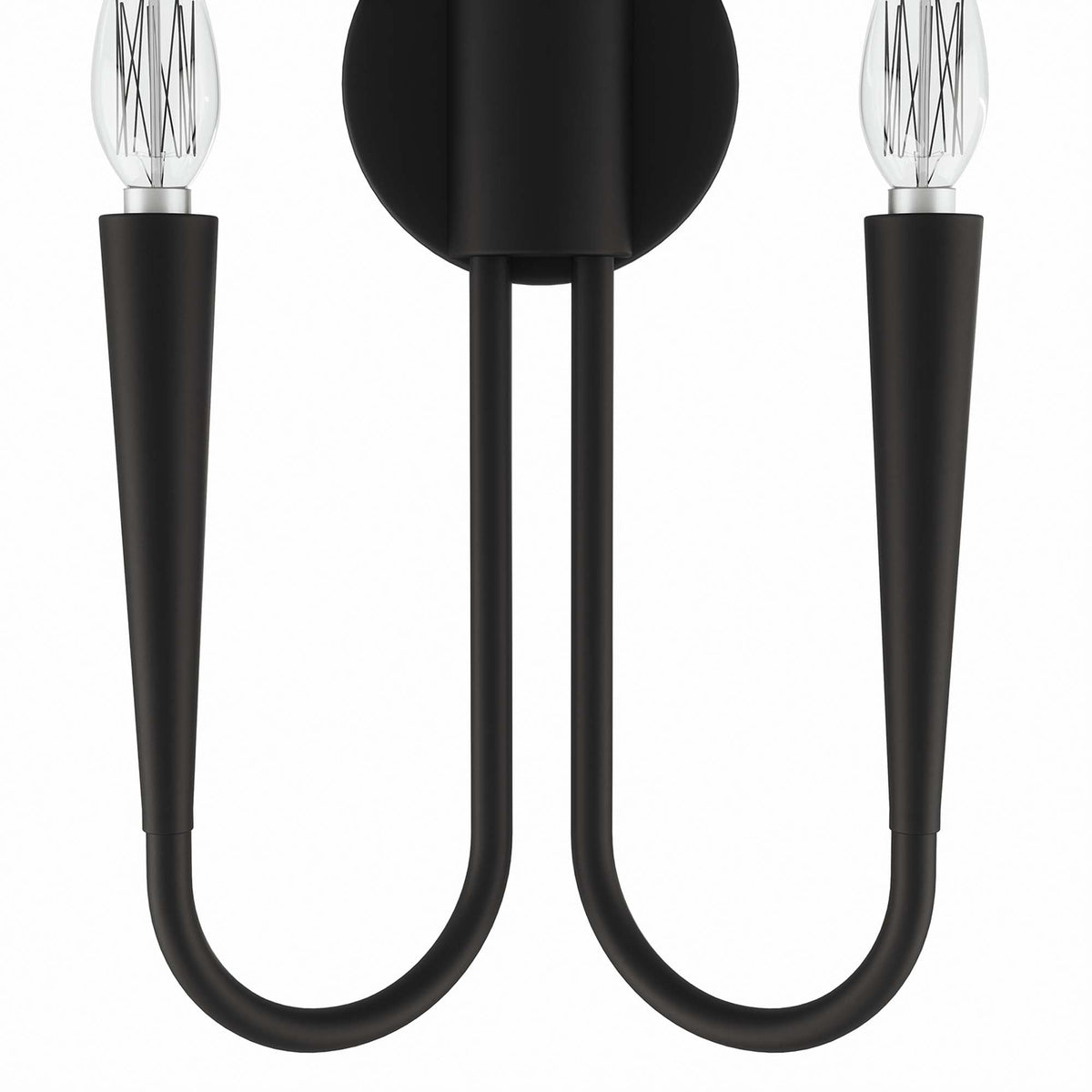 Penrose 2-Light Wall Sconce by Modway, black metal with two Edison bulbs on Tampa Home & Garden Store