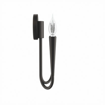 Penrose 2-Light Wall Sconce Modway in matte black metal with clear glass candle bulbs on Tampa Home & Garden Store
