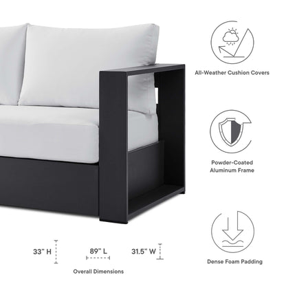 Tahoe Outdoor Patio Aluminum Sofa and Frame