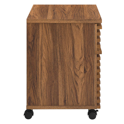 Render Wood File Cabinet oak finish with casters office furniture by HouseOfZazla on Tampa Home & Garden Store