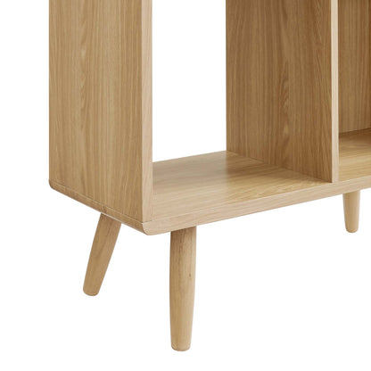 Transmit 5-Shelf Wood Grain Bookcase by Modway natural oak finish on Tampa Home & Garden Store