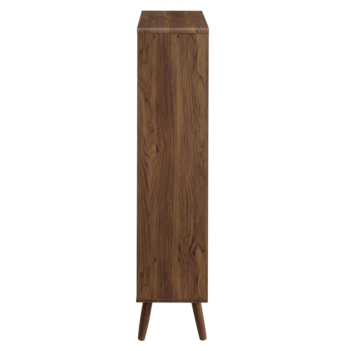 Transmit 5-Shelf Wood Grain Bookcase by Modway, tall brown wood shelving unit on Tampa Home & Garden Store