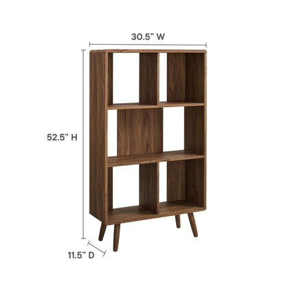 Transmit 5-shelf wood grain bookcase by Modway for living room furniture on Tampa Home & Garden Store