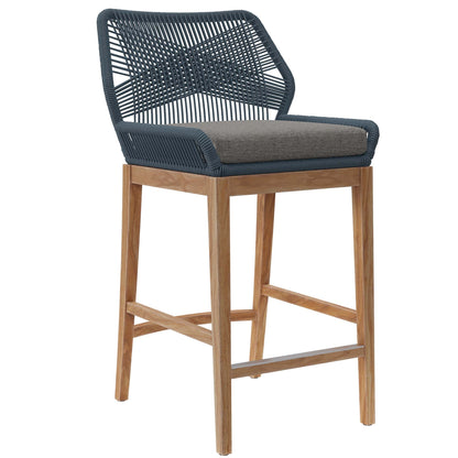 Modway Wellspring Outdoor Teak Bar Stool For Home