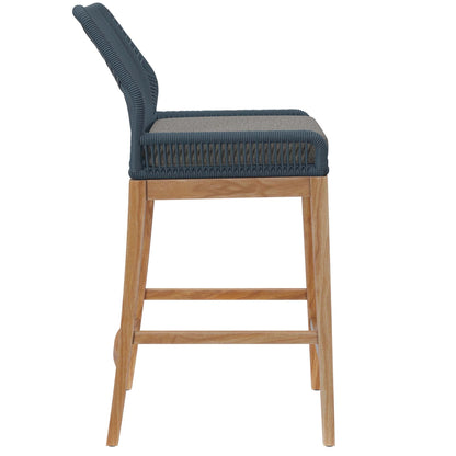 Modway Wellspring Outdoor Teak Bar Stool For Home