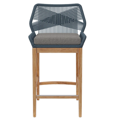 Modway Wellspring Outdoor Teak Bar Stool For Home