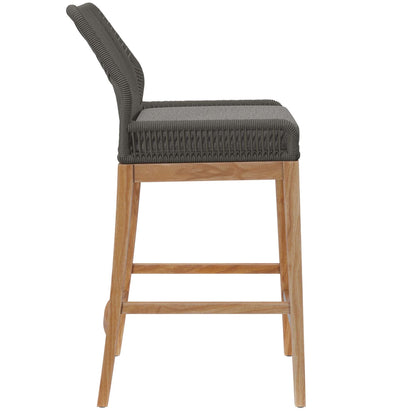Modway Wellspring Outdoor Teak Bar Stool For Home