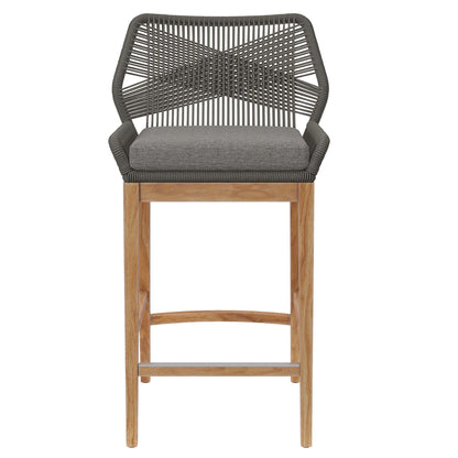 Modway Wellspring Outdoor Teak Bar Stool For Home