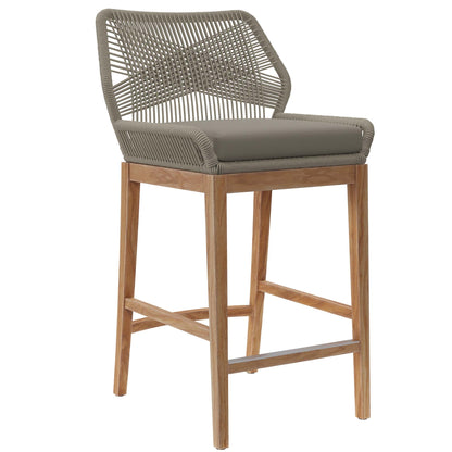 Modway Wellspring Outdoor Teak Bar Stool For Home