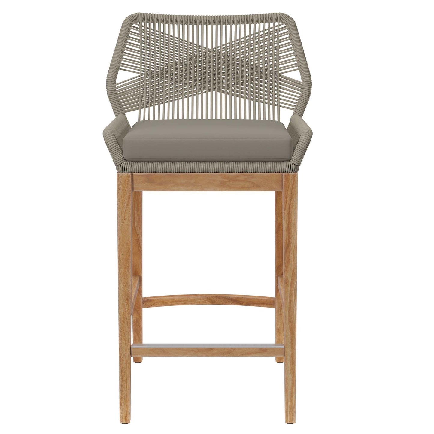 Modway Wellspring Outdoor Teak Bar Stool For Home