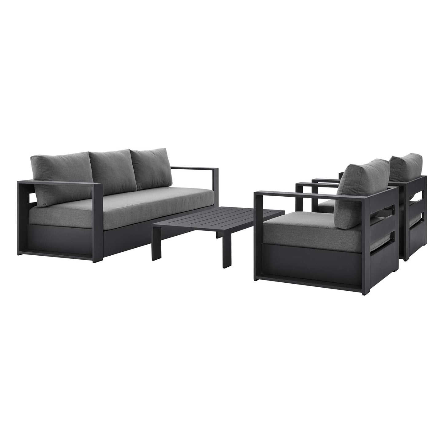 Tahoe 4 Piece Patio Aluminum Set by Modway
