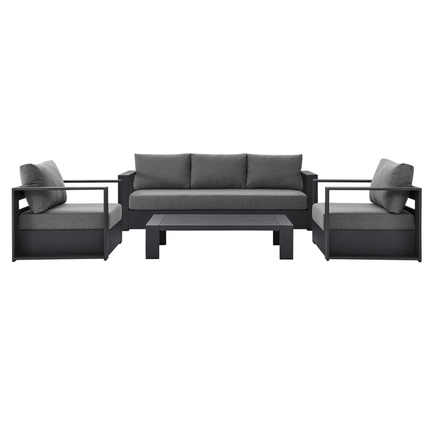Tahoe 4 Piece Patio Aluminum Set by Modway