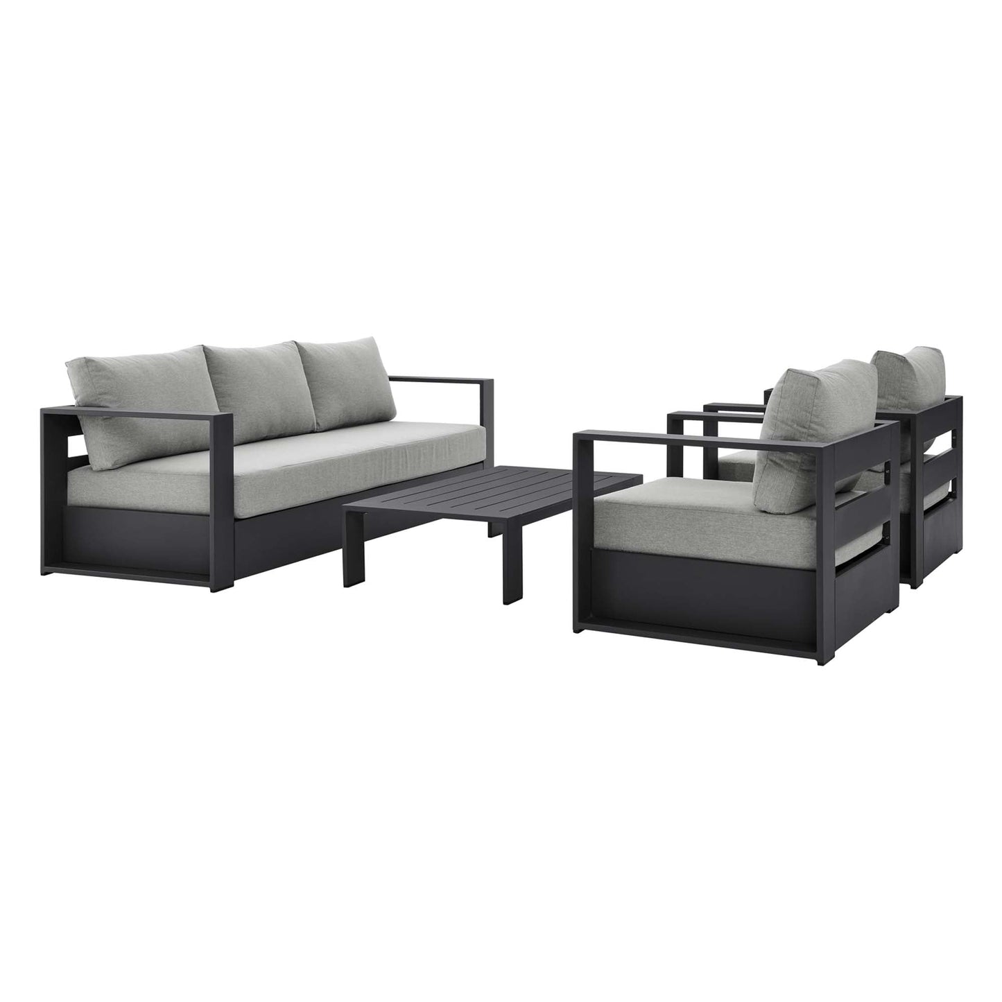 Tahoe 4 Piece Patio Aluminum Set by Modway