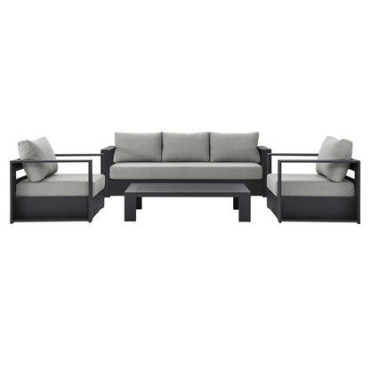 Tahoe 4 Piece Patio Aluminum Set by Modway