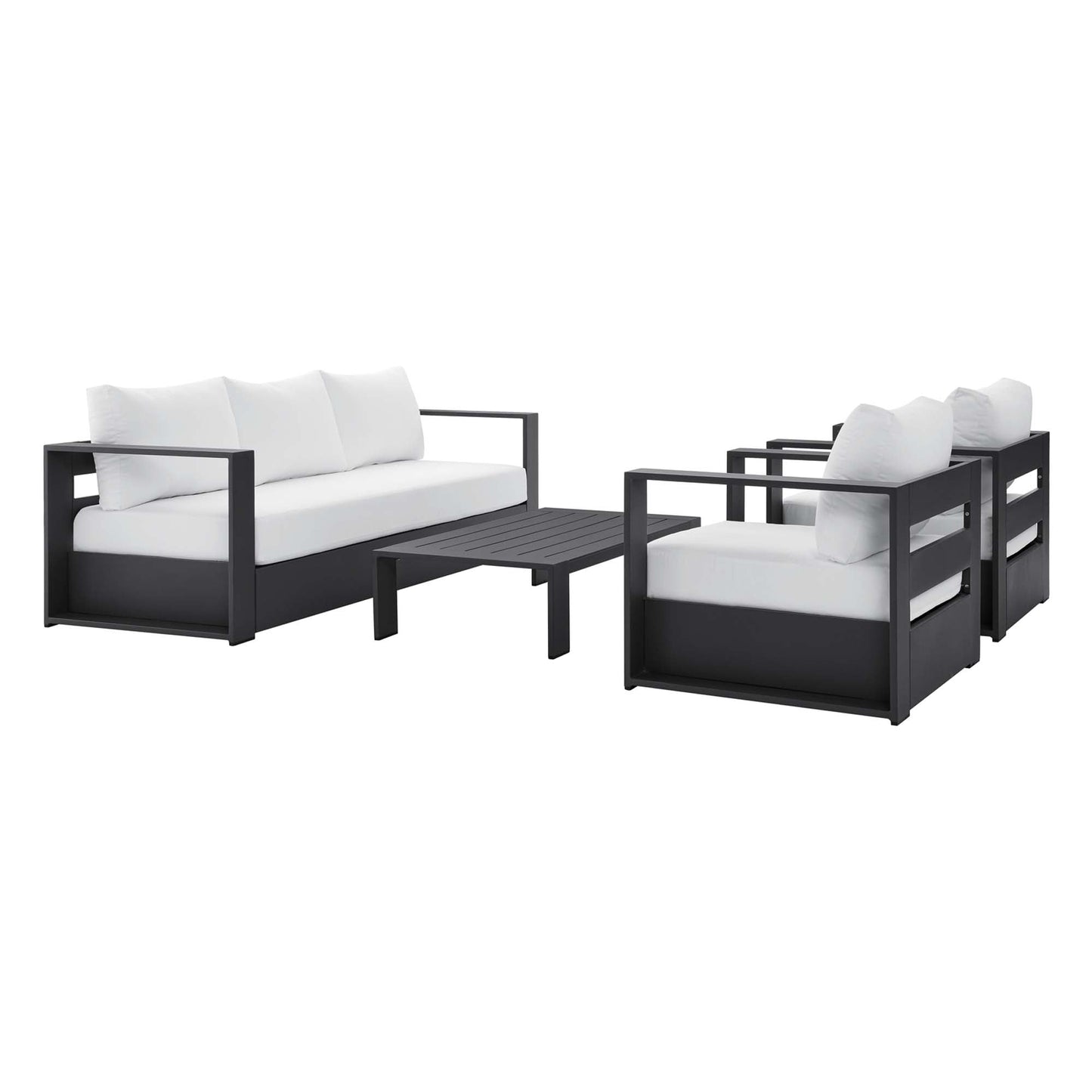 Tahoe 4 Piece Patio Aluminum Set by Modway