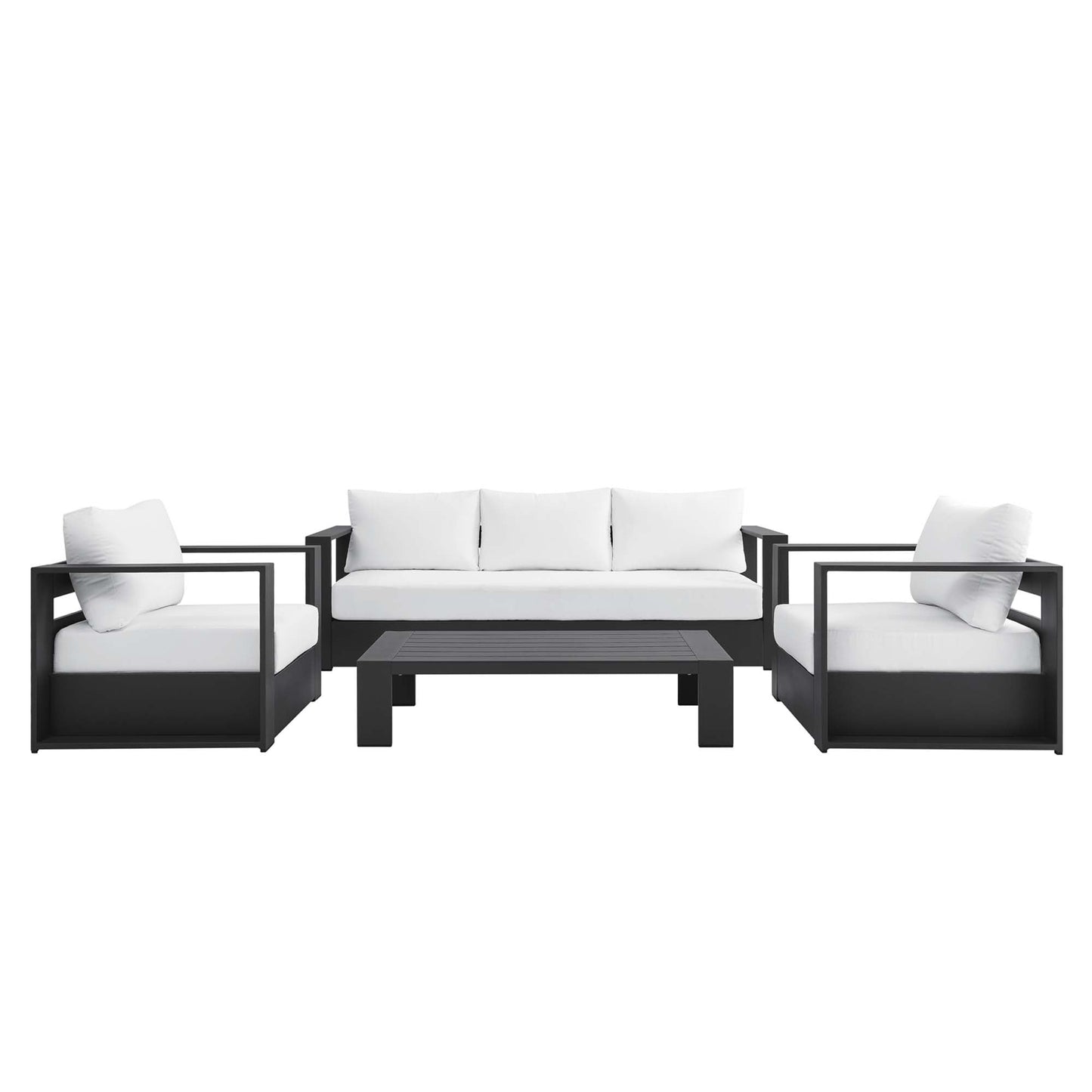 Tahoe 4 Piece Patio Aluminum Set by Modway