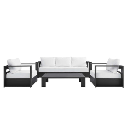 Tahoe 4 Piece Patio Aluminum Set by Modway