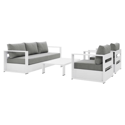 Tahoe 4 Piece Patio Aluminum Set by Modway
