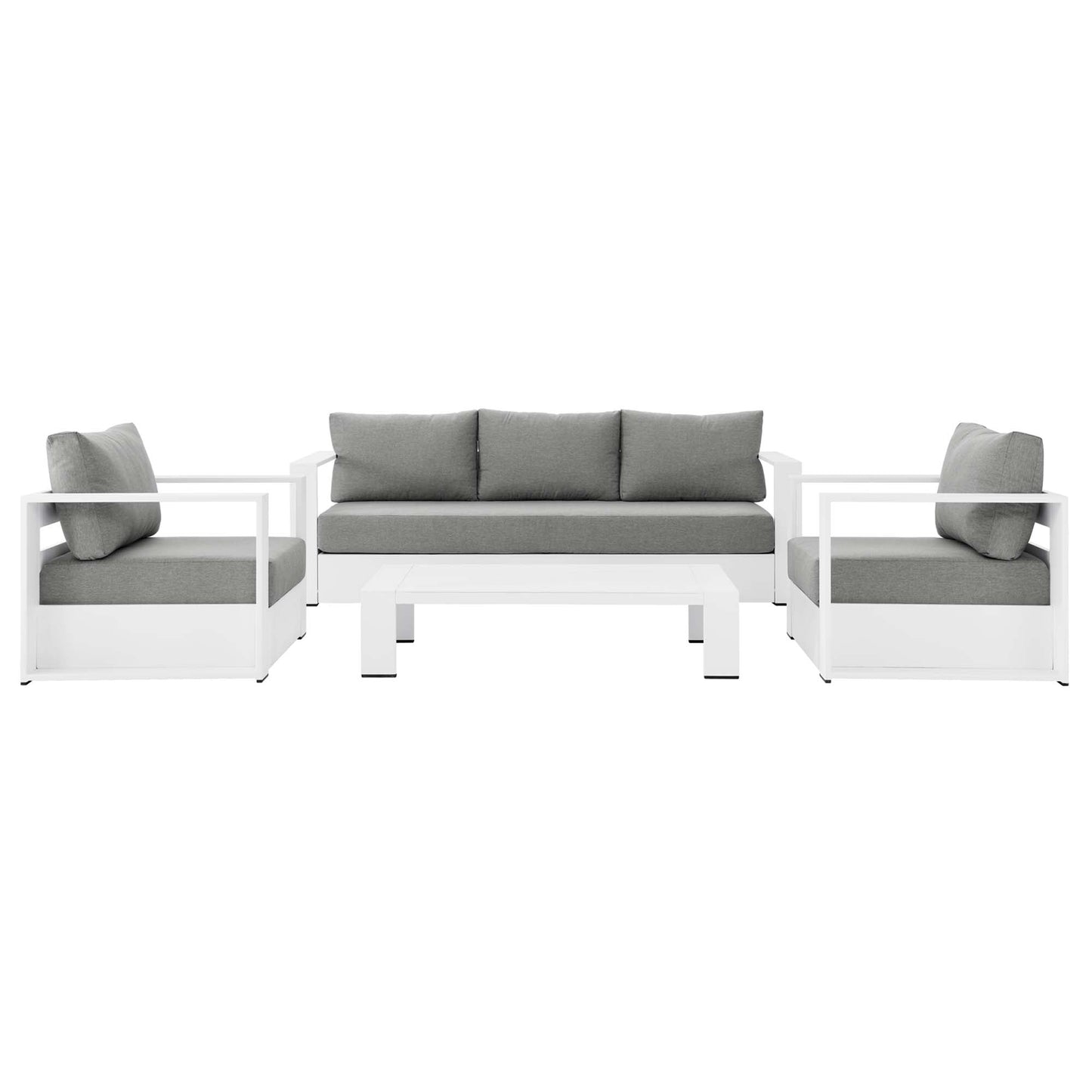 Tahoe 4 Piece Patio Aluminum Set by Modway