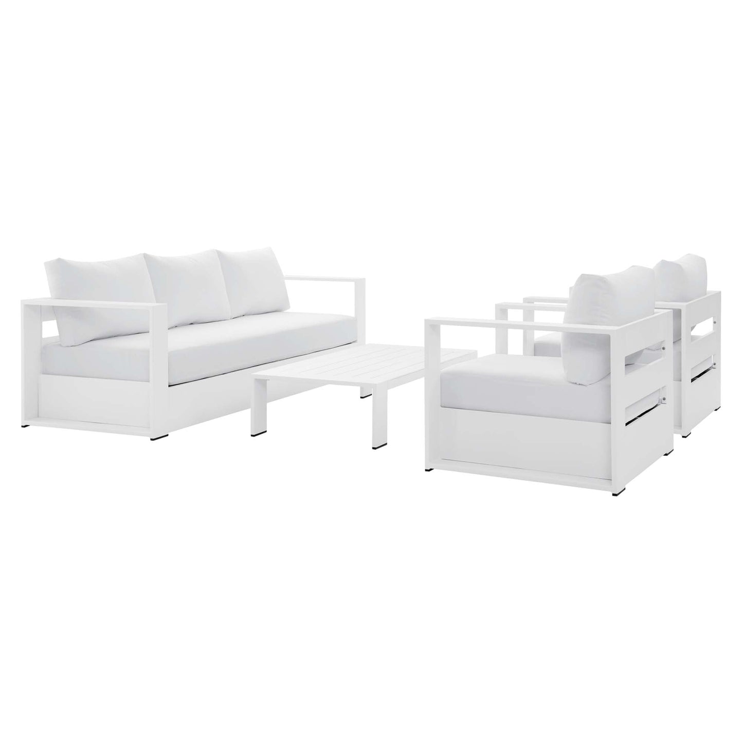 Tahoe 4 Piece Patio Aluminum Set by Modway