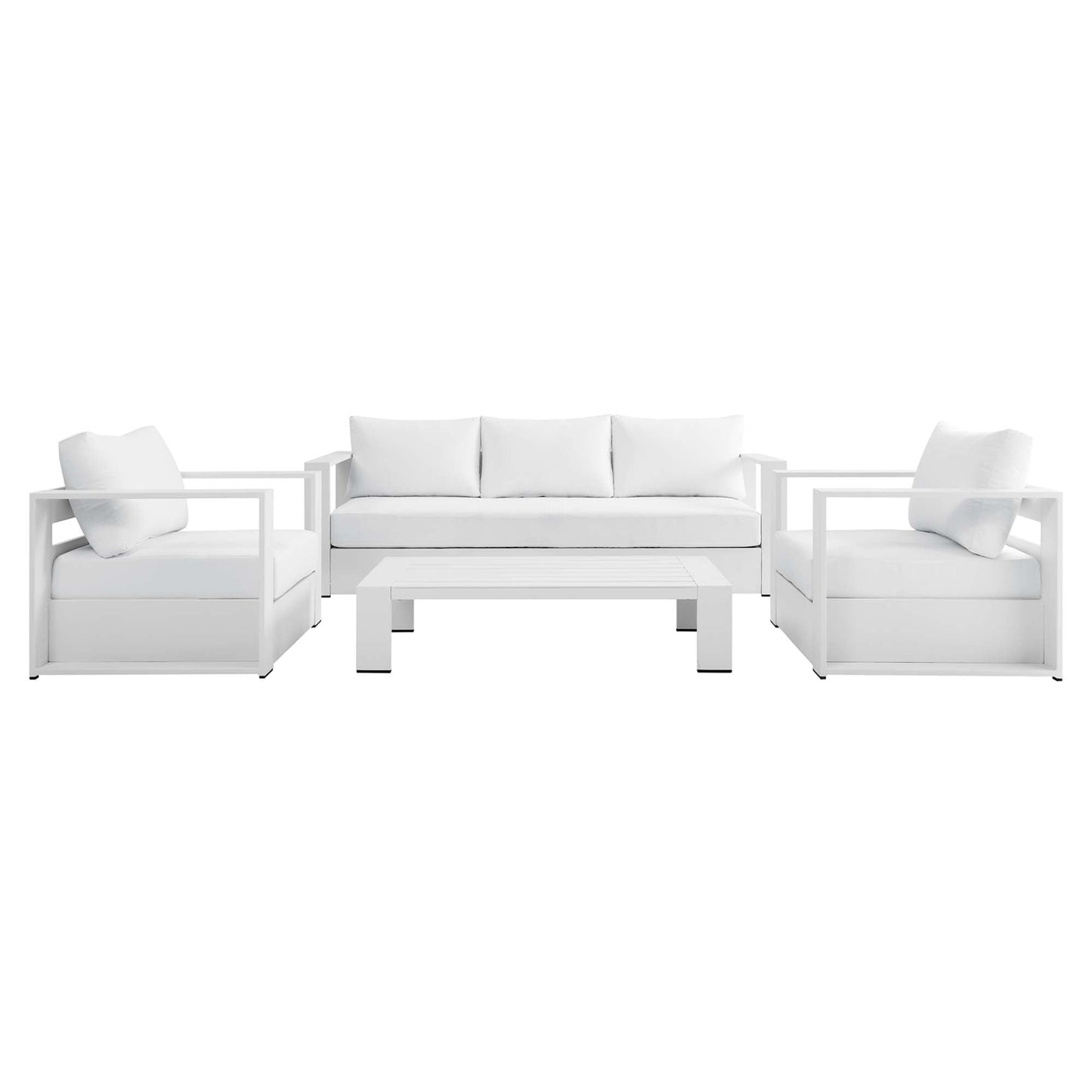 Tahoe 4 Piece Patio Aluminum Set by Modway
