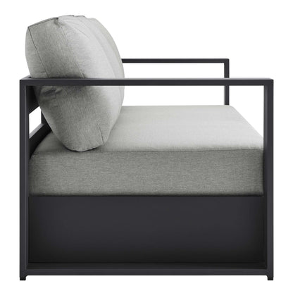 Tahoe 2 Piece Outdoor Aluminum Sofa and Table