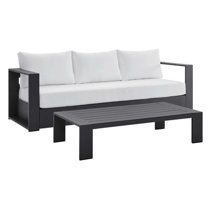 Tahoe 2 Piece Outdoor Aluminum Sofa and Table