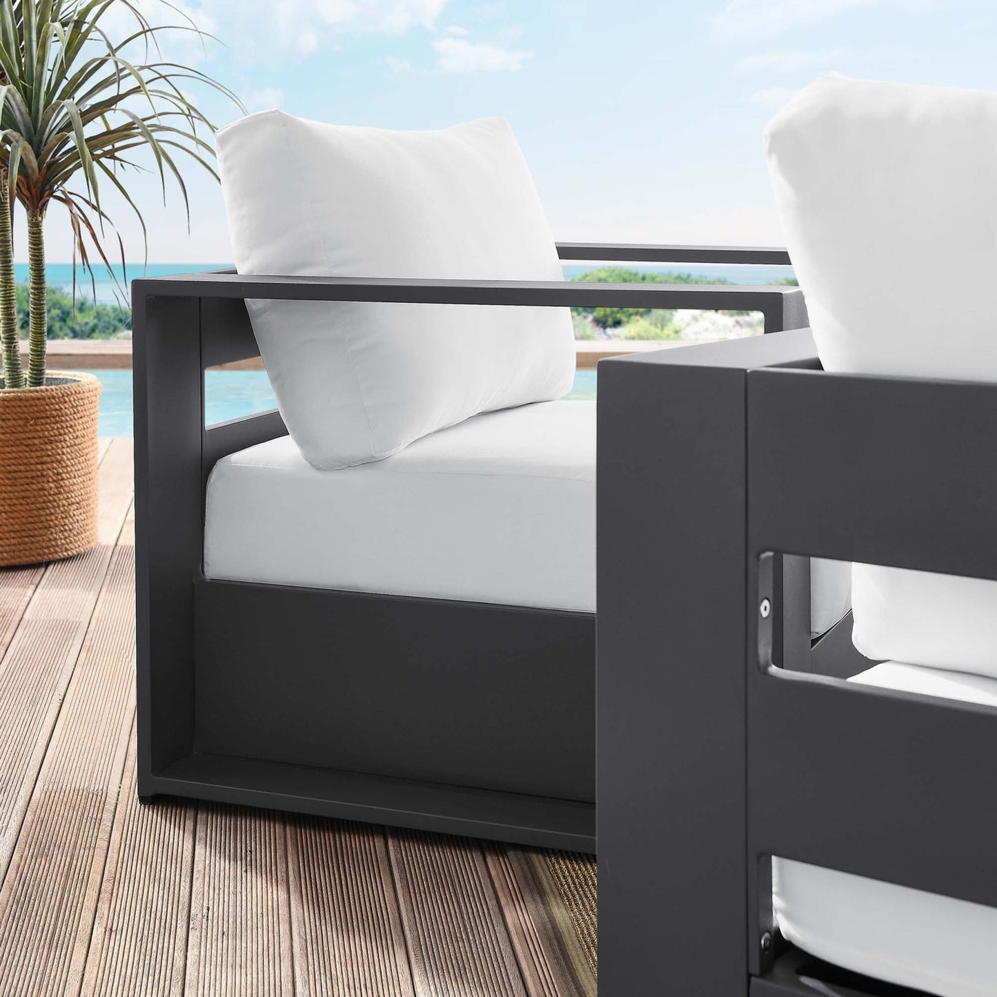 Tahoe 2 Piece Outdoor Aluminum Armchair Set