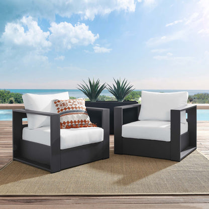 Tahoe 2 Piece Outdoor Aluminum Armchair Set