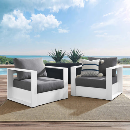 Tahoe 2 Piece Outdoor Aluminum Armchair Set