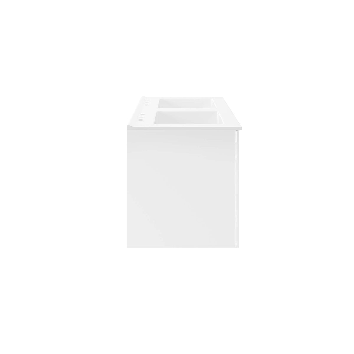 Vitality 48in double sink bathroom vanity with white finish and dual basins by Modway on Tampa Home & Garden Store