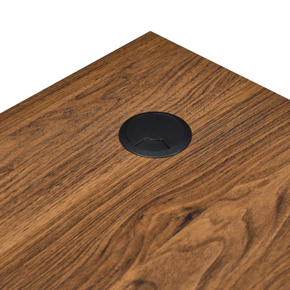 Render wood desk top in warm oak with black round cable grommet by Modway on Tampa Home & Garden Store
