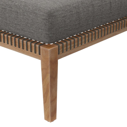 Coastal Style Teak Ottoman for Outdoor Living